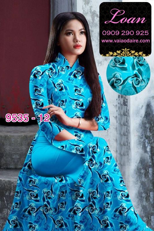 Vải áo dài hoa nhí