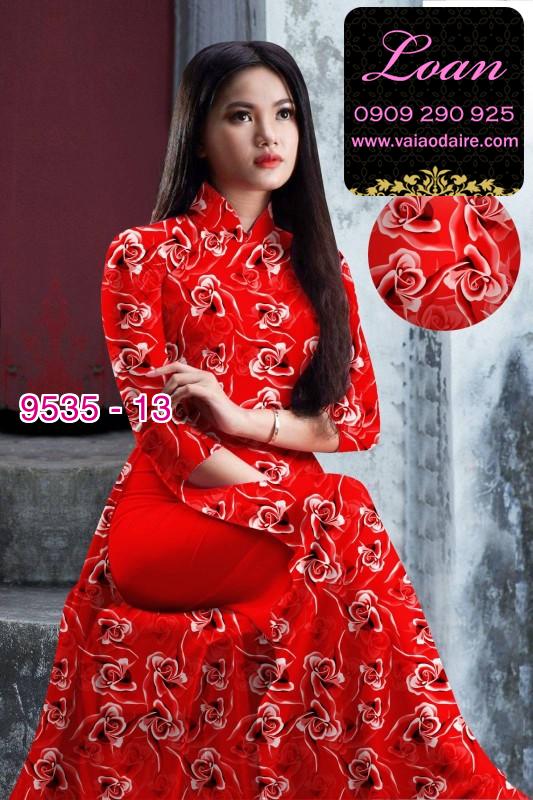 Vải áo dài hoa nhí