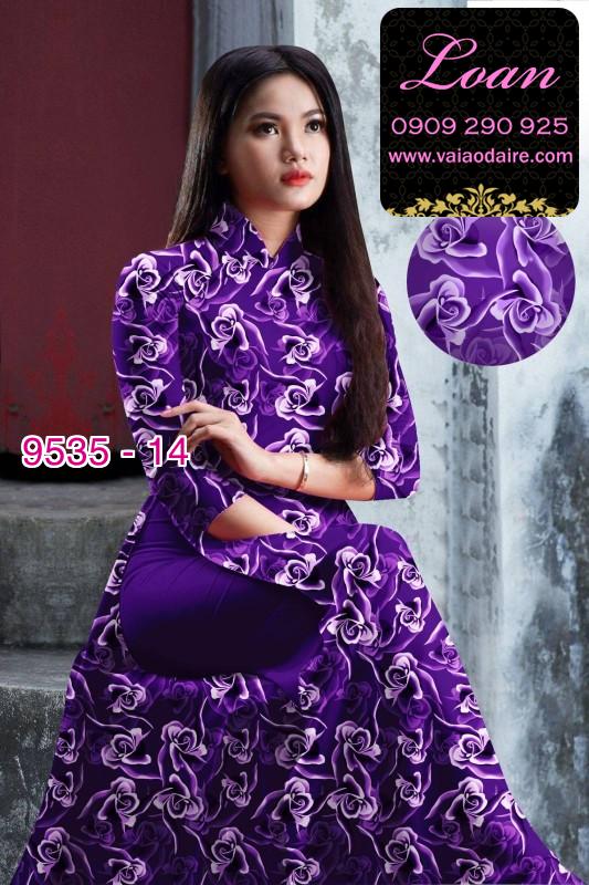 Vải áo dài hoa nhí