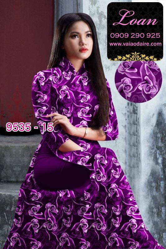 Vải áo dài hoa nhí