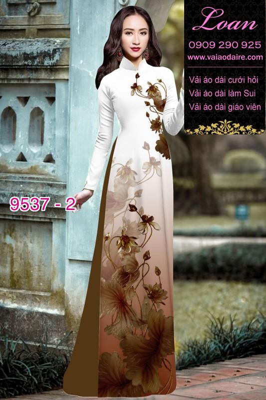 Vải áo dài hoa 3D