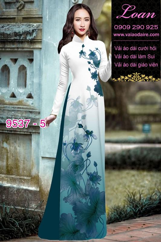 Vải áo dài hoa 3D