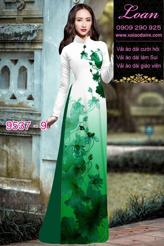 Vải áo dài hoa 3D
