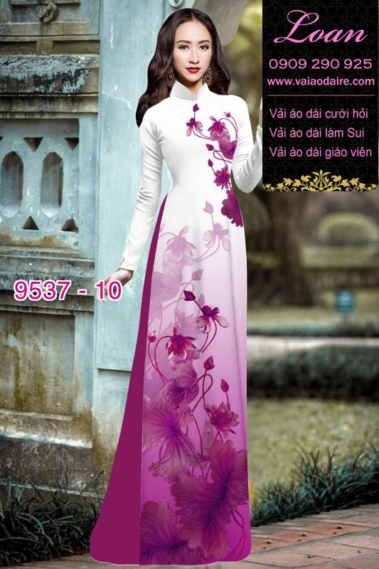Vải áo dài hoa 3D