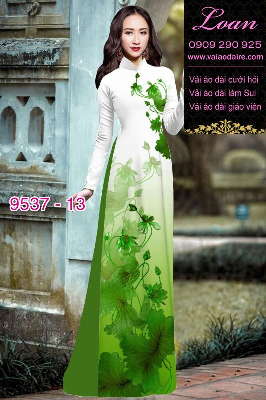 Vải áo dài hoa 3D