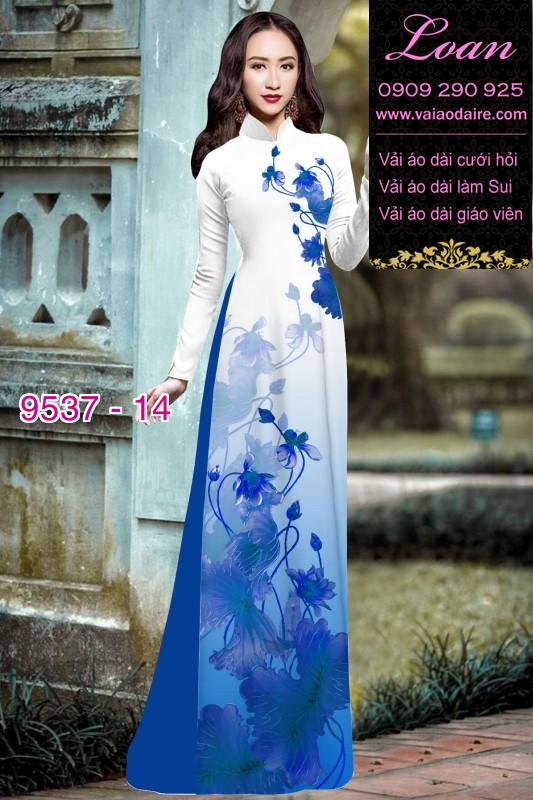 Vải áo dài hoa 3D
