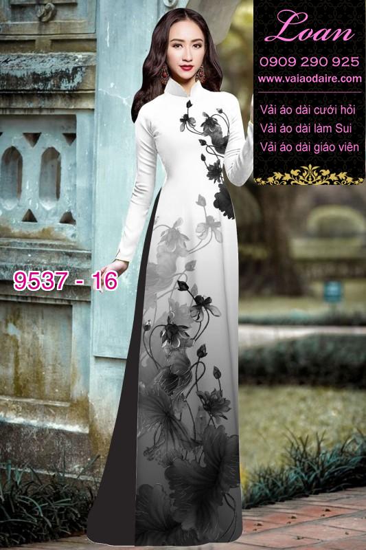 Vải áo dài hoa 3D