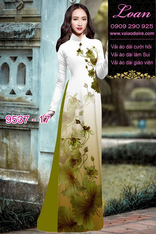 Vải áo dài hoa 3D