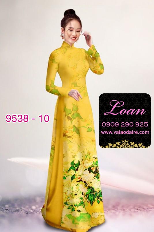 Vải áo dài hoa 3D