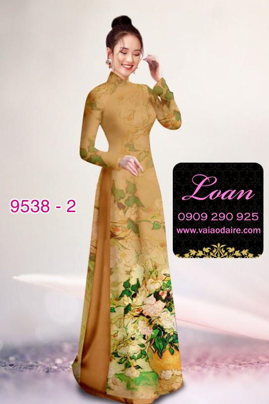 Vải áo dài hoa 3D