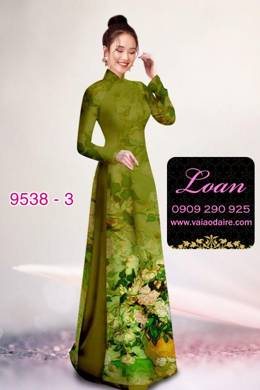 Vải áo dài hoa 3D