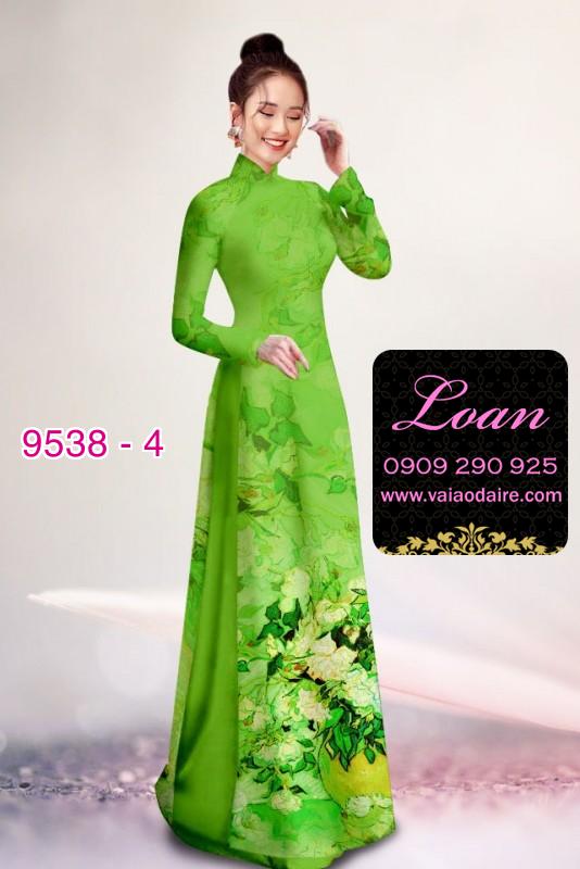 Vải áo dài hoa 3D