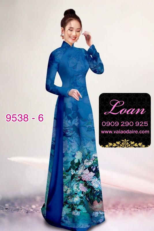 Vải áo dài hoa 3D