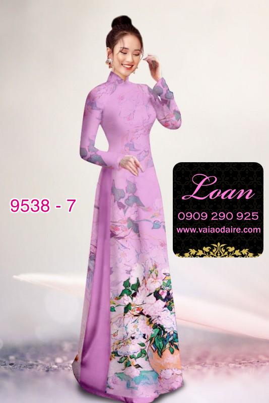 Vải áo dài hoa 3D