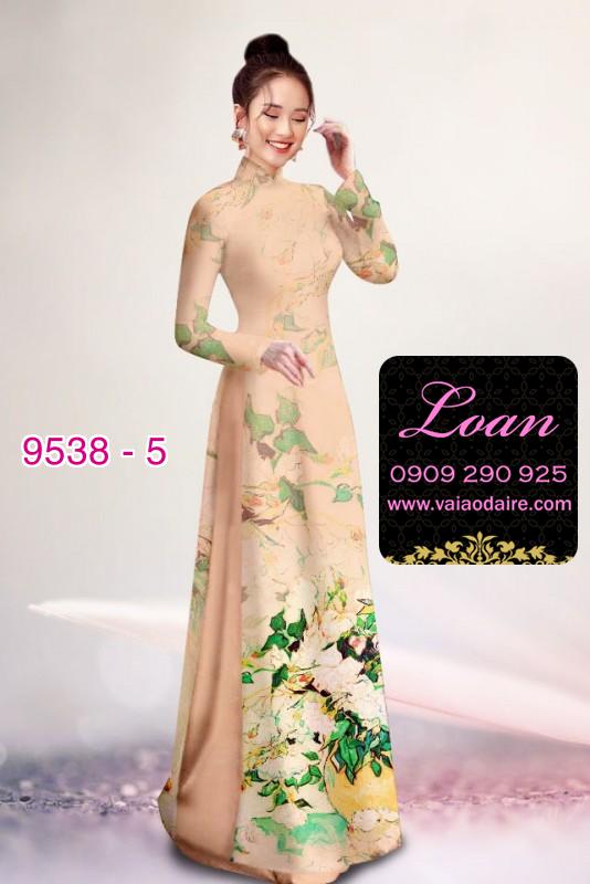 Vải áo dài hoa 3D