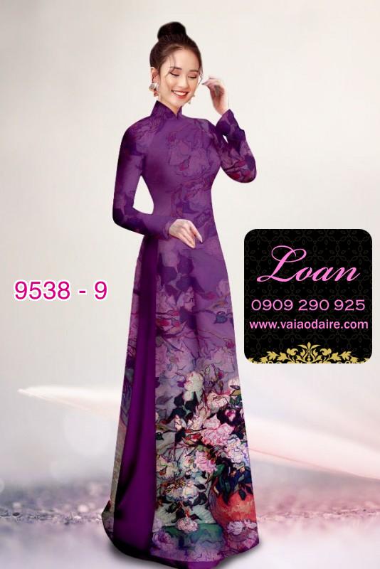Vải áo dài hoa 3D