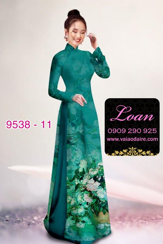 Vải áo dài hoa 3D