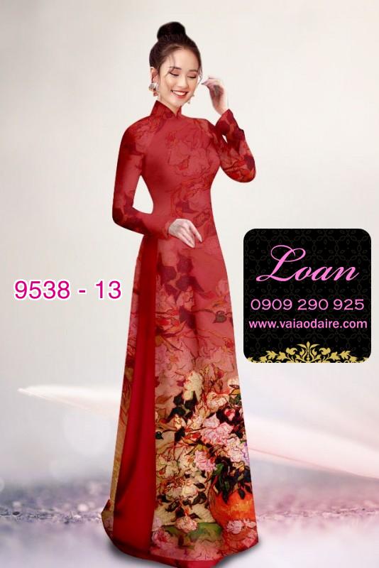 Vải áo dài hoa 3D