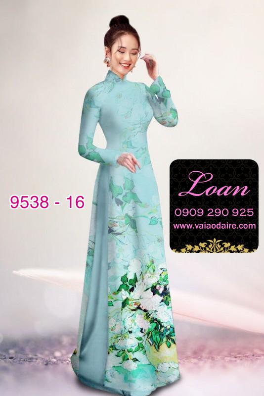 Vải áo dài hoa 3D