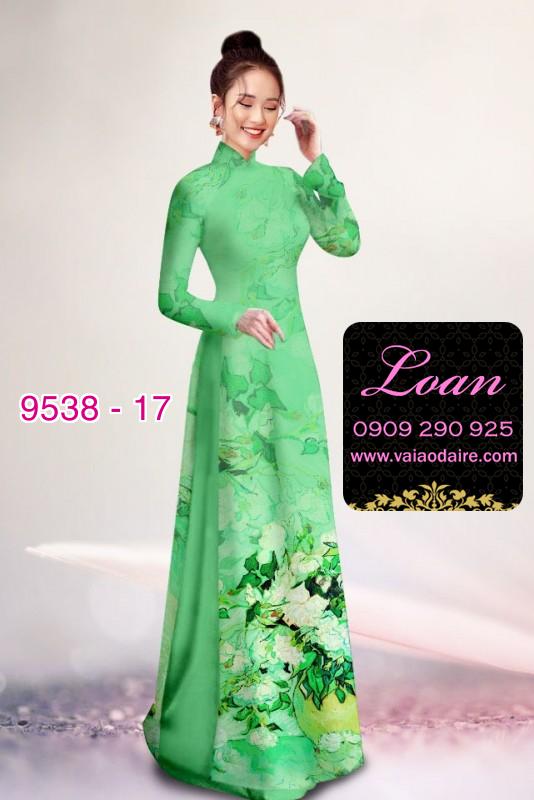 Vải áo dài hoa 3D