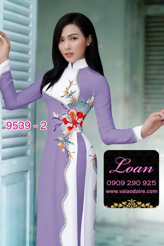 Vải áo dài hoa 3D