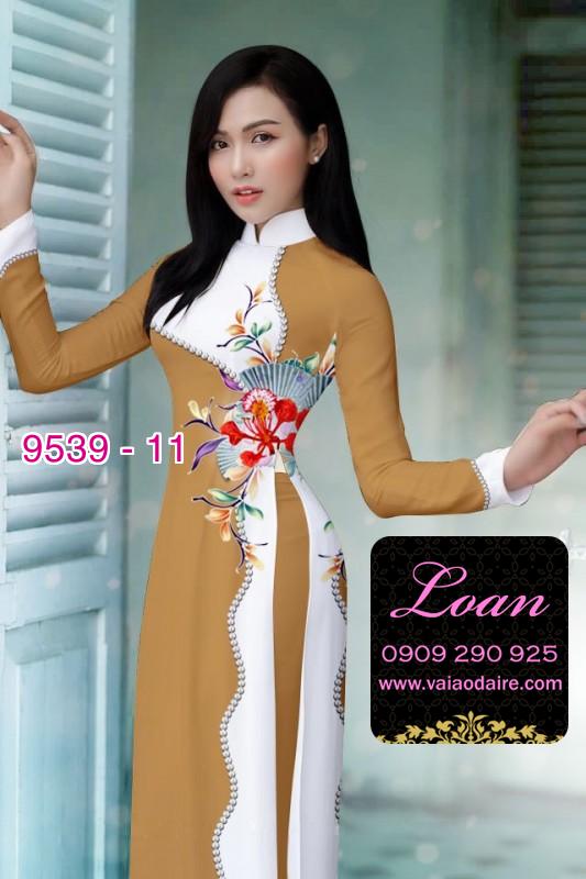 Vải áo dài hoa 3D