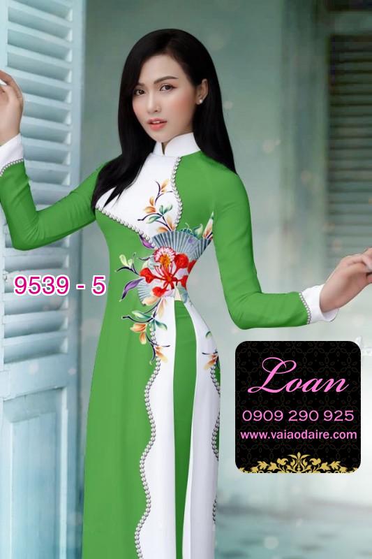 Vải áo dài hoa 3D