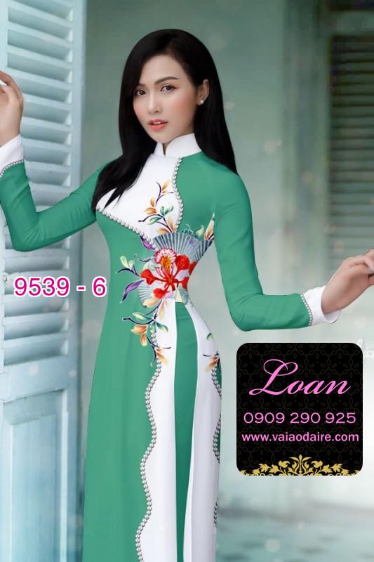 Vải áo dài hoa 3D