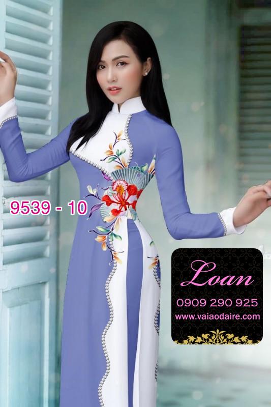 Vải áo dài hoa 3D