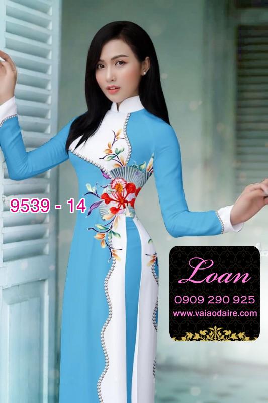Vải áo dài hoa 3D