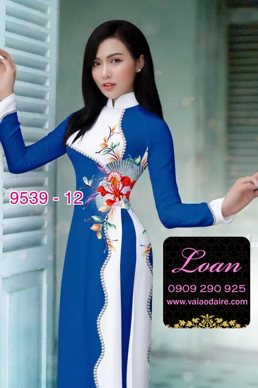 Vải áo dài hoa 3D
