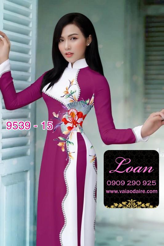 Vải áo dài hoa 3D
