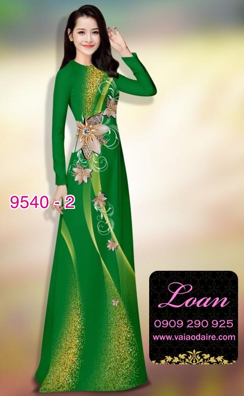 Vải áo dài hoa 3D