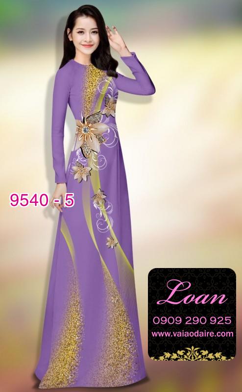 Vải áo dài hoa 3D