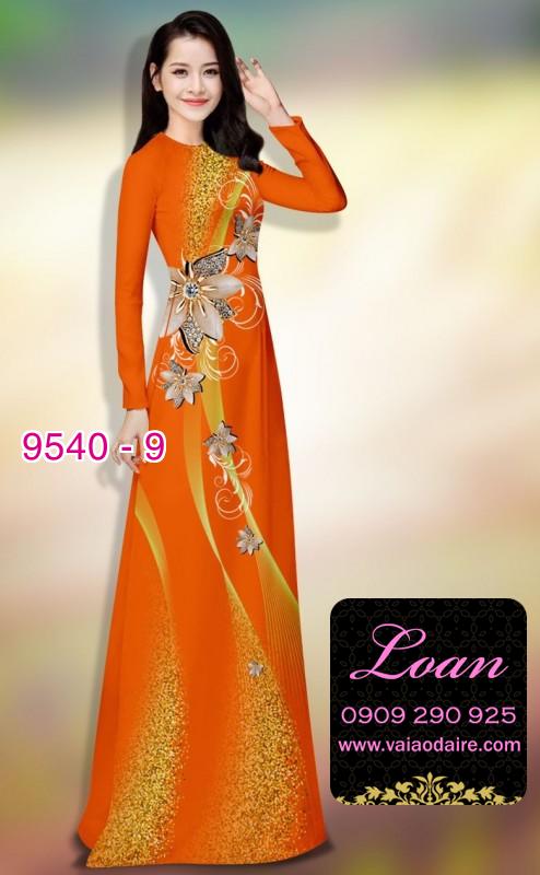 Vải áo dài hoa 3D