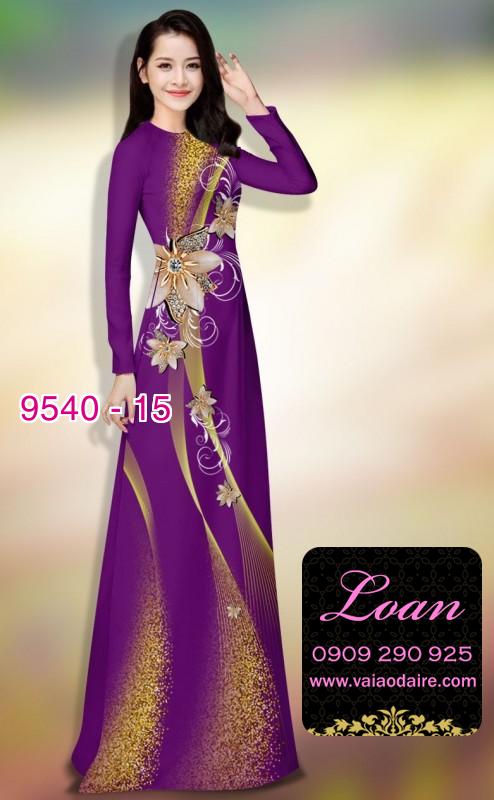 Vải áo dài hoa 3D