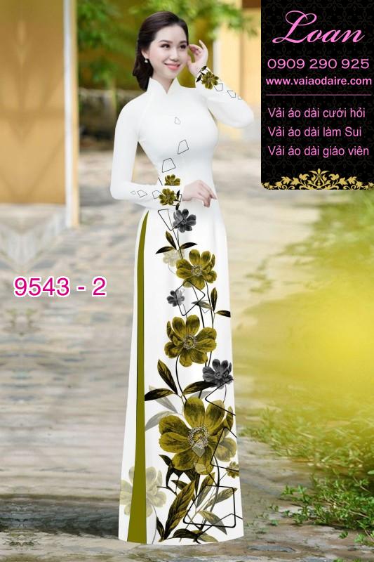 Vải áo dài hoa 3D Vải áo dài hoa 3D