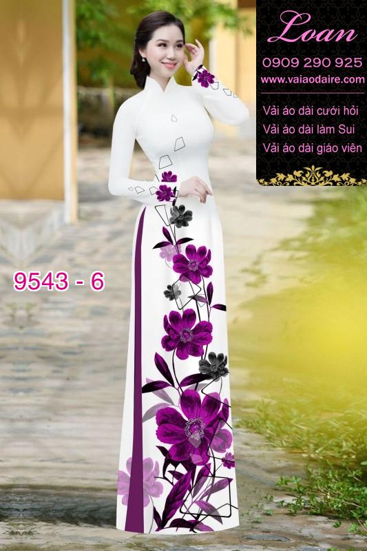 Vải áo dài hoa 3D Vải áo dài hoa 3D