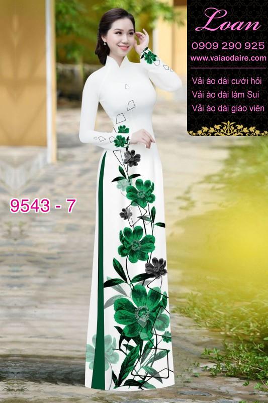 Vải áo dài hoa 3D Vải áo dài hoa 3D