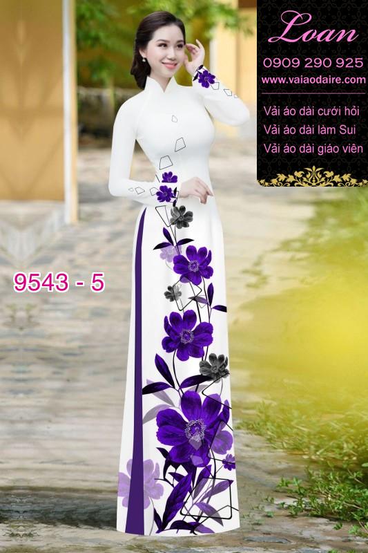 Vải áo dài hoa 3D Vải áo dài hoa 3D