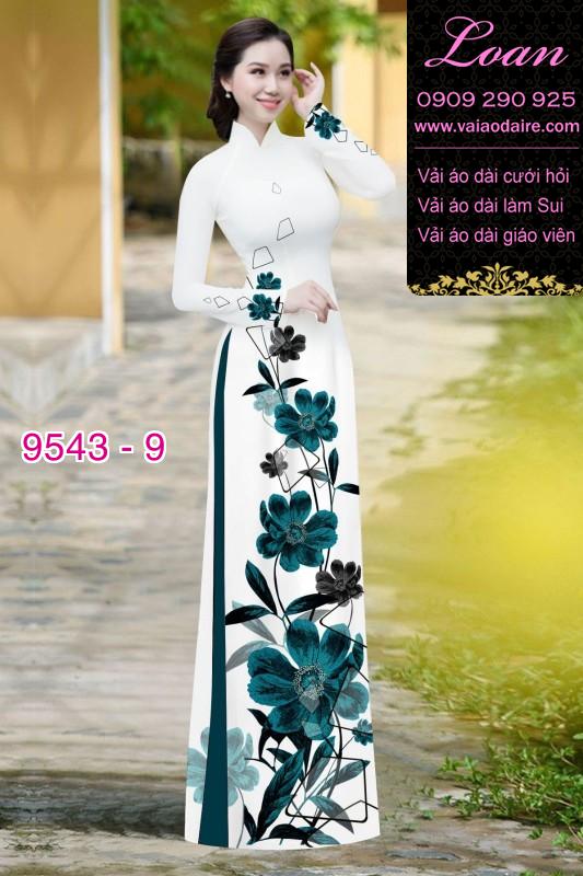 Vải áo dài hoa 3D Vải áo dài hoa 3D