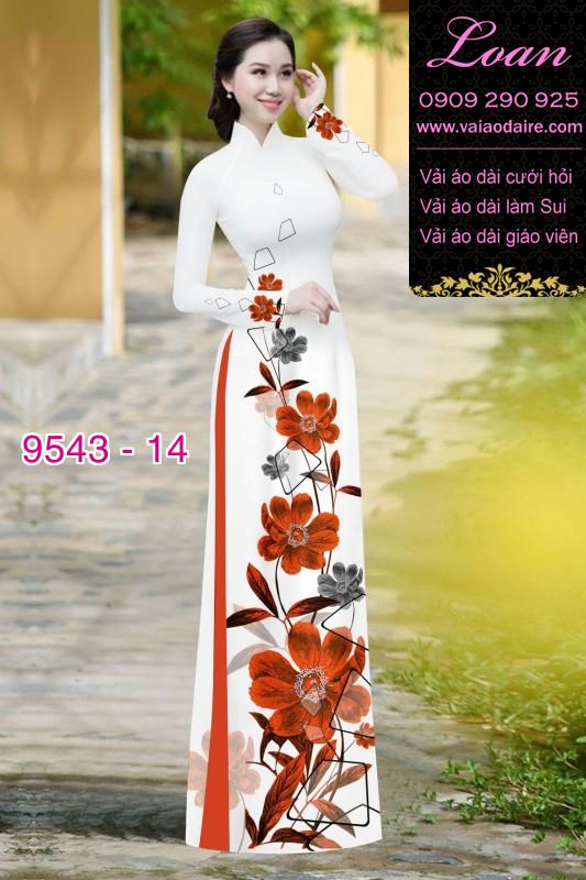 Vải áo dài hoa 3D Vải áo dài hoa 3D