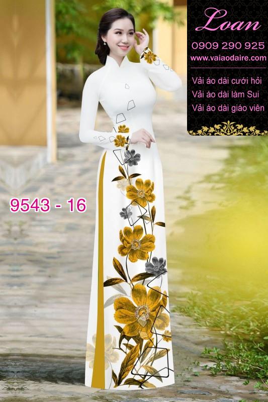 Vải áo dài hoa 3D Vải áo dài hoa 3D