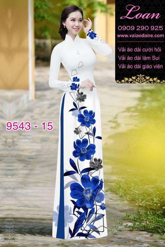 Vải áo dài hoa 3D Vải áo dài hoa 3D