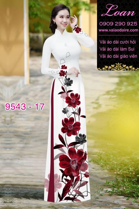 Vải áo dài hoa 3D Vải áo dài hoa 3D