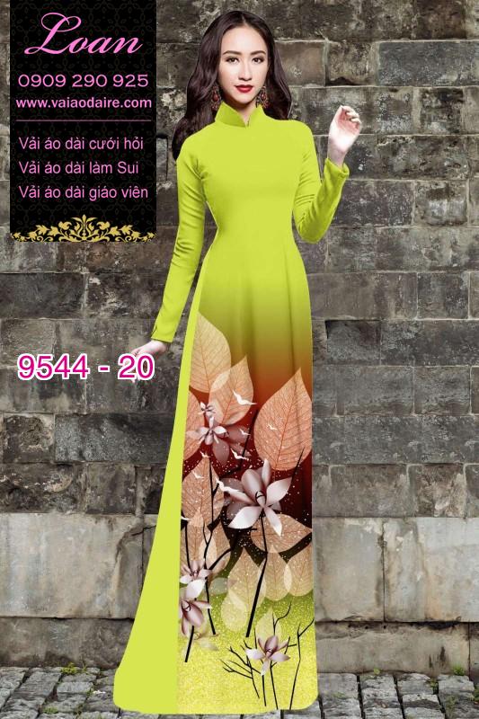 Vải áo dài hoa 3D
