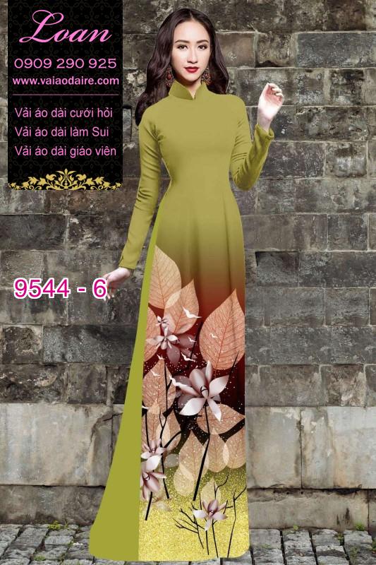 Vải áo dài hoa 3D