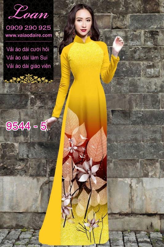 Vải áo dài hoa 3D
