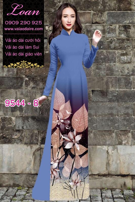 Vải áo dài hoa 3D