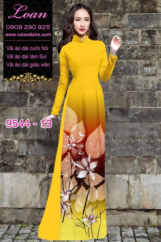 Vải áo dài hoa 3D